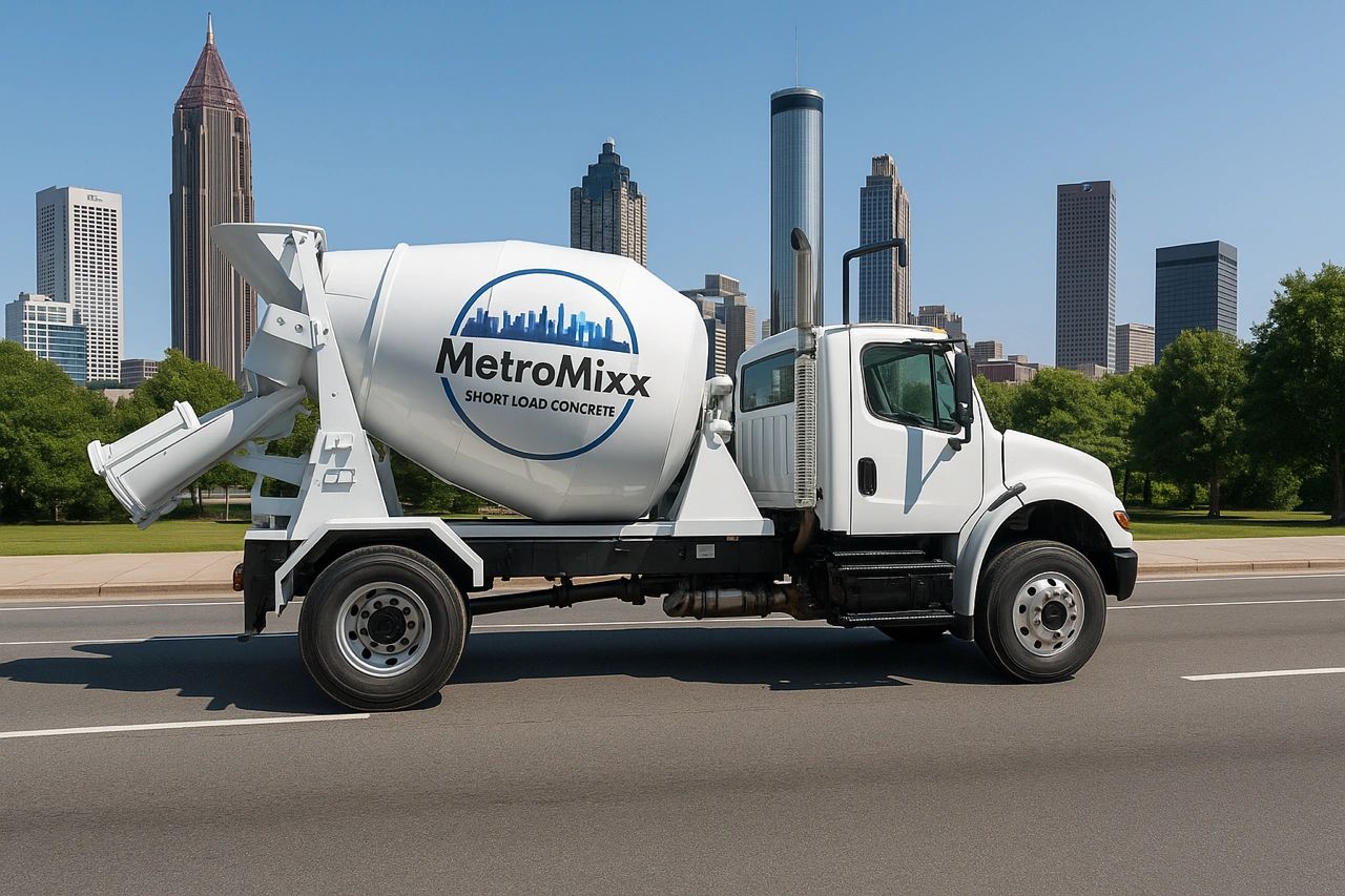 Concrete mixer truck on a Metro Atlanta jobsite